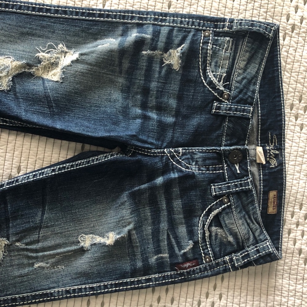 Silver Jeans Co. Frances, Distressed - Sz. W26 L33 - Picture 5 of 7